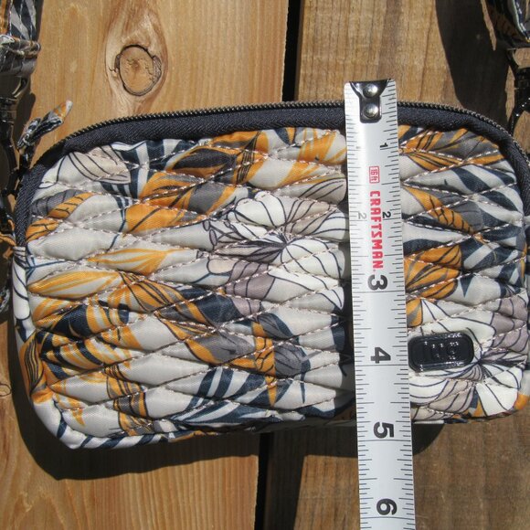 LUG Convertible Lily Gray Crossbody Bag Purse Wallet Swivel Coupe Splits Set - Picture 8 of 12